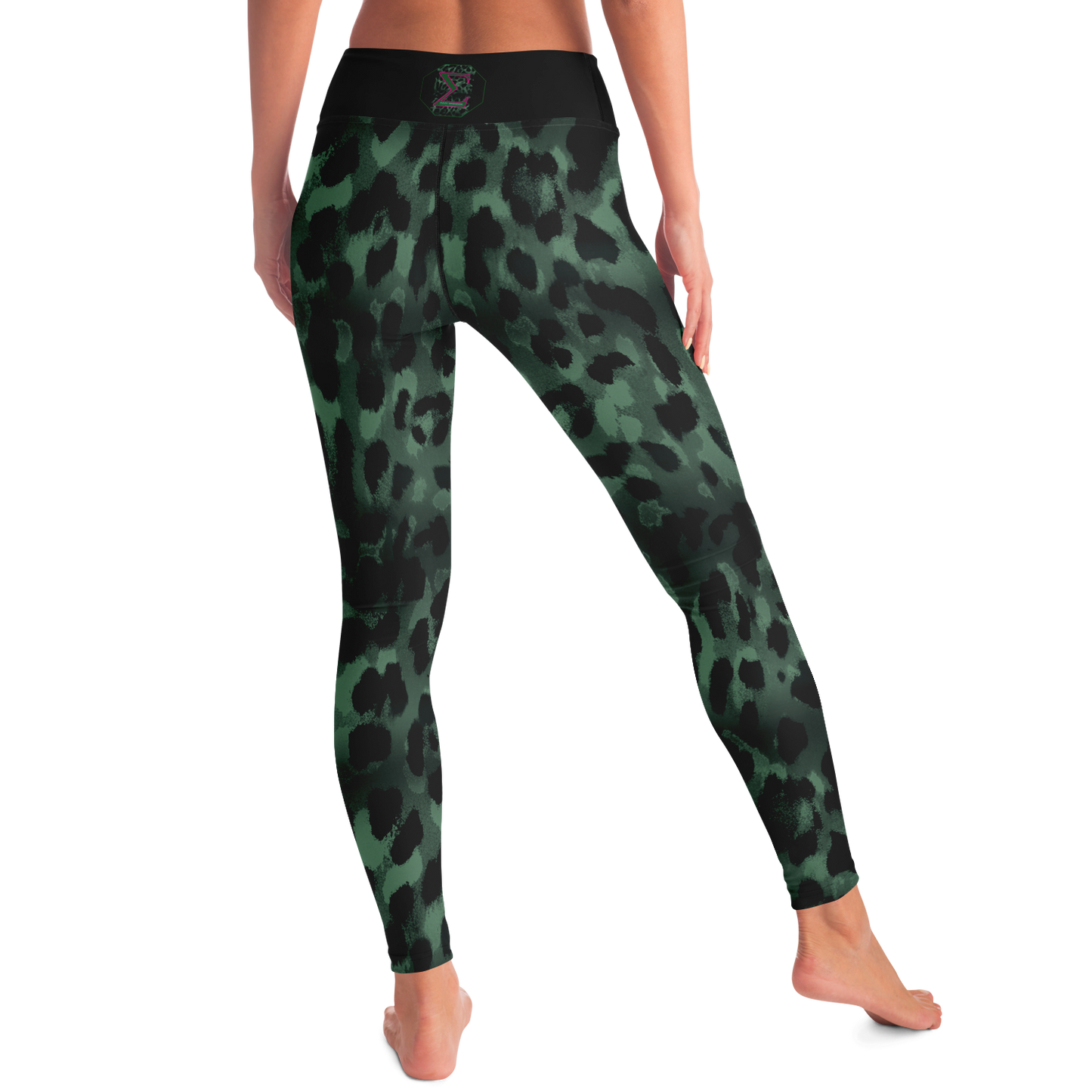 Yoga Leggings - Wild Aina-Green Sigma