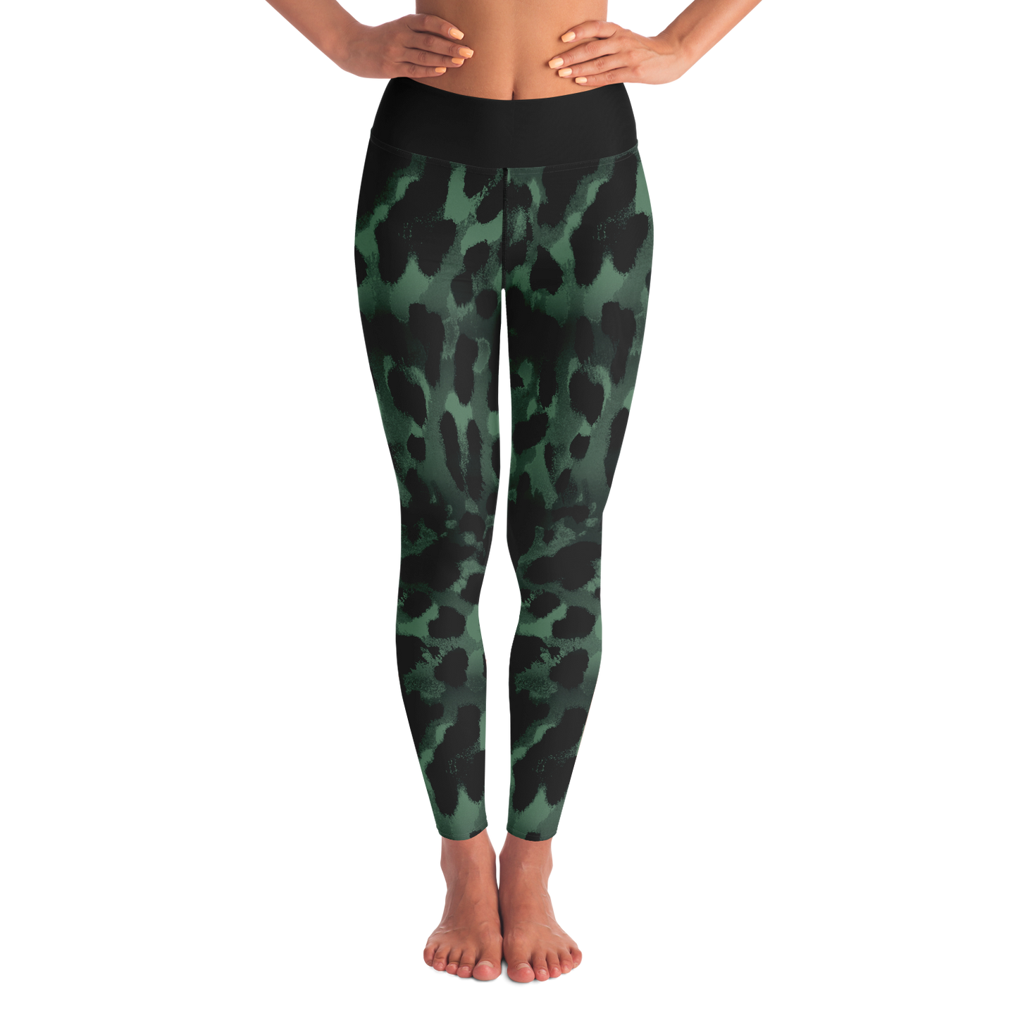 Yoga Leggings - Wild Aina-Green Sigma