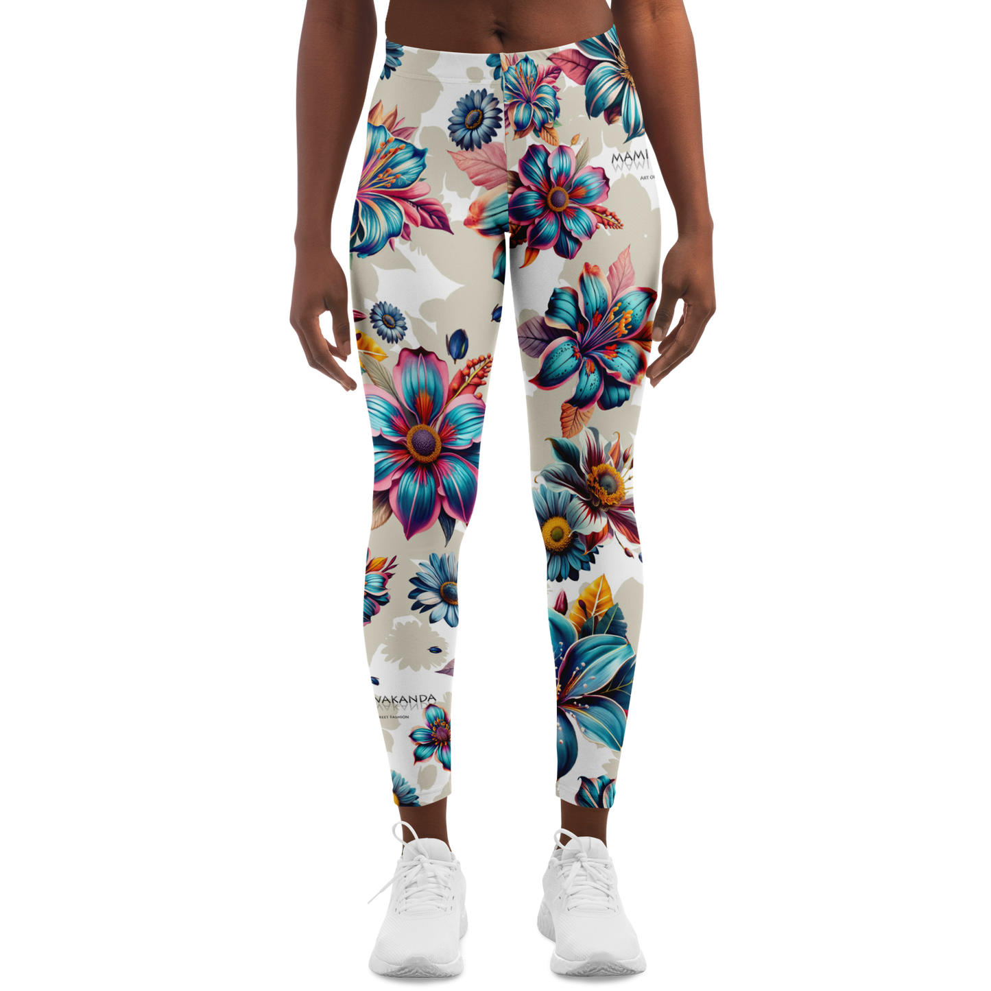 Leggings Blue lagoon-Timeless Florals