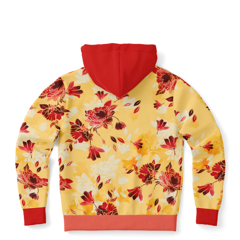 Athletic-Zip-Up-Hoodie-Red-Bloom-Timeless-Florals-gang-street-style-fashion 1