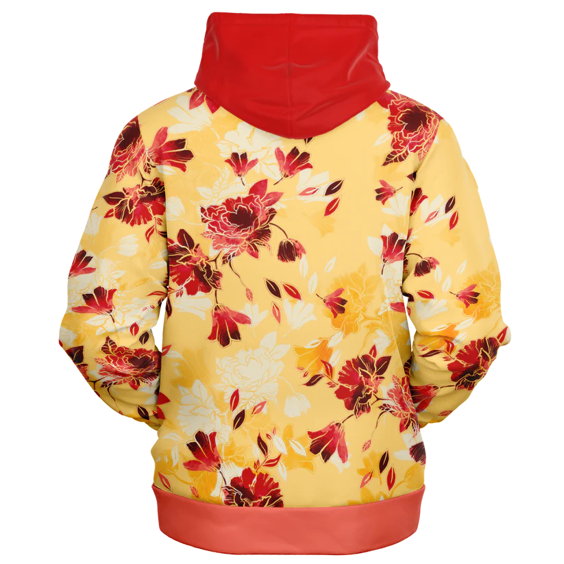 Athletic-Zip-Up-Hoodie-Red-Bloom-Timeless-Florals-gang-street-style-fashion 3