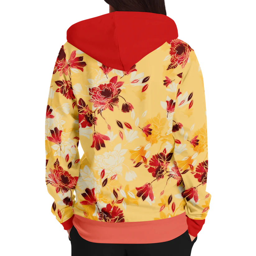 Athletic-Zip-Up-Hoodie-Red-Bloom-Timeless-Florals-gang-street-style-fashion 6