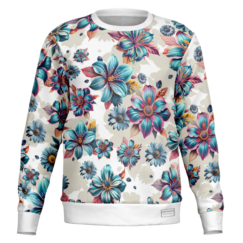 Fashion Sweatshirt Blue Lagoon-Timeless Florals