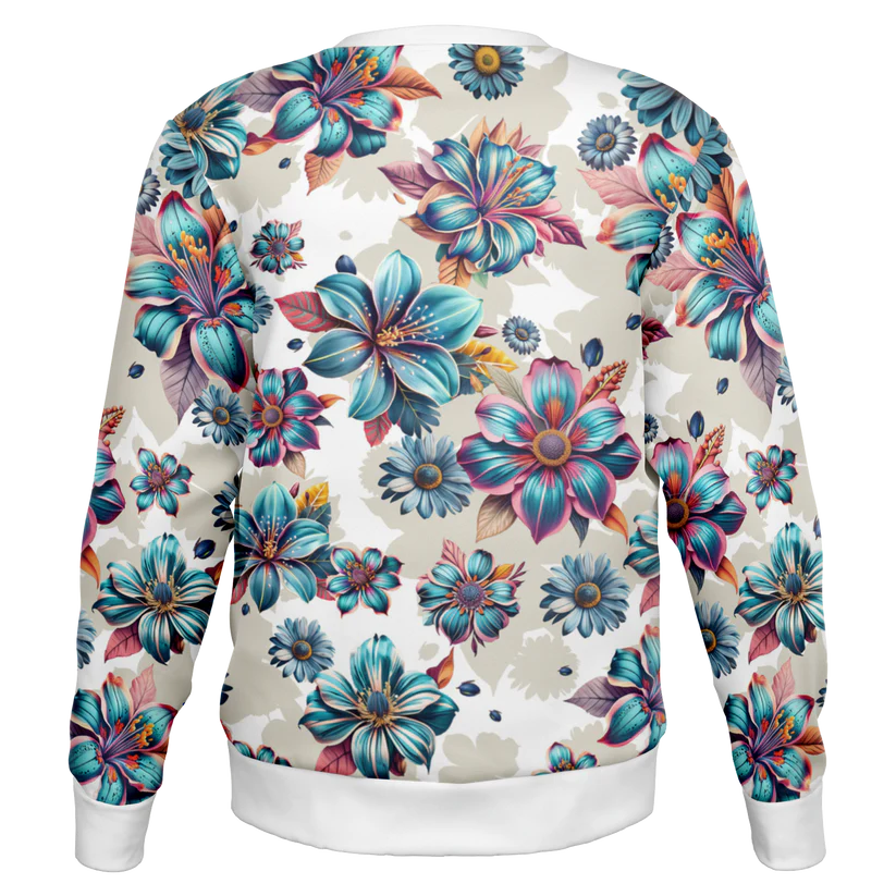 Fashion Sweatshirt Blue Lagoon-Timeless Florals