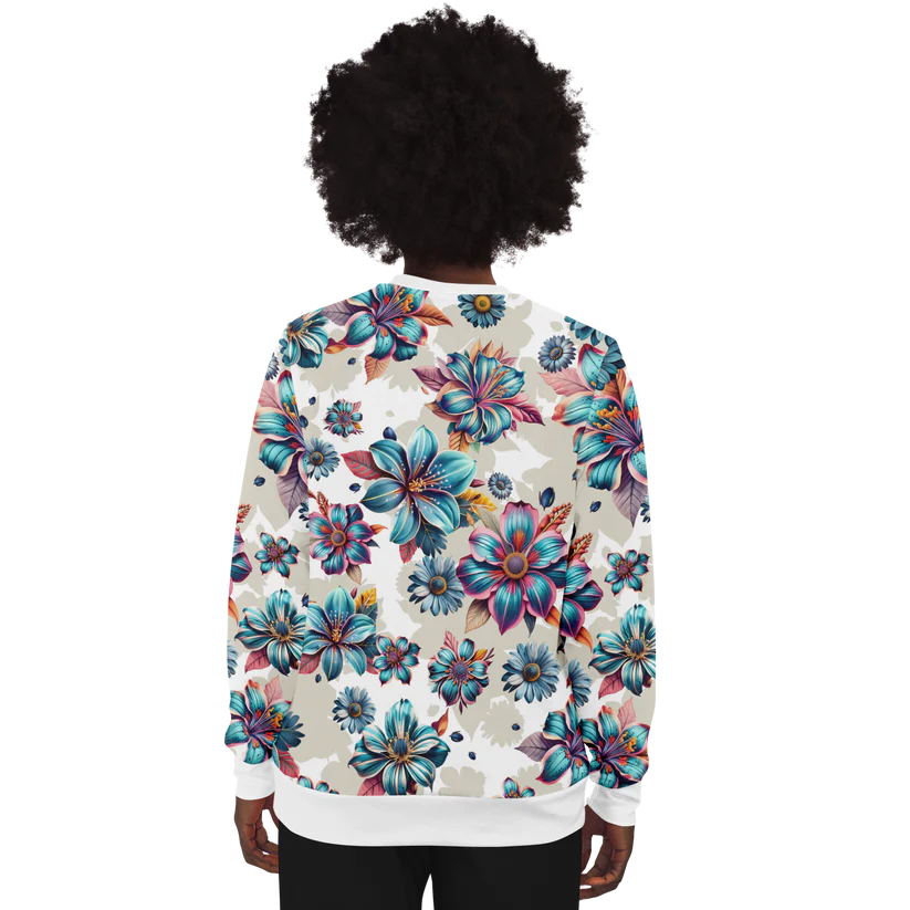 Fashion Sweatshirt Blue Lagoon-Timeless Florals