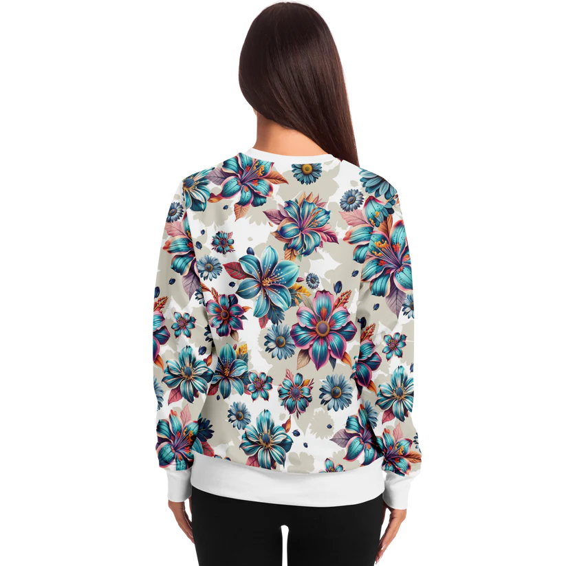 Fashion Sweatshirt Blue Lagoon-Timeless Florals