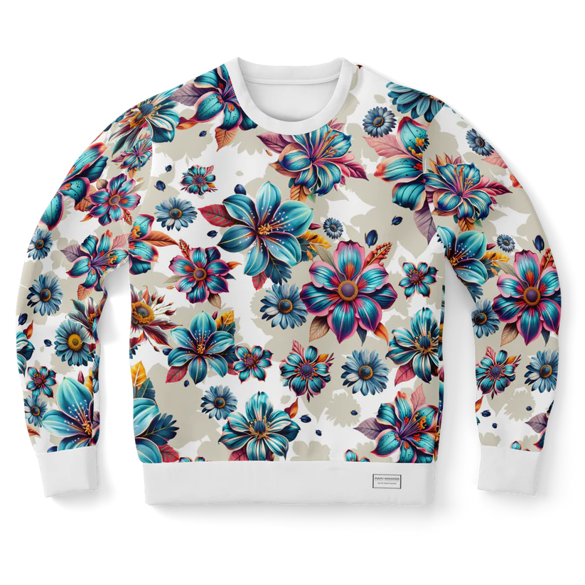 Fashion Sweatshirt Blue Lagoon-Timeless Florals