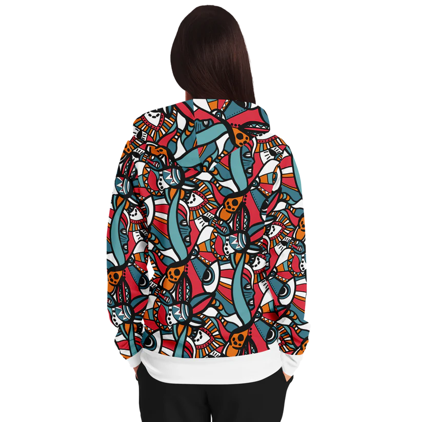 Fashion Zip-Up Hoodie Fire-Zahra