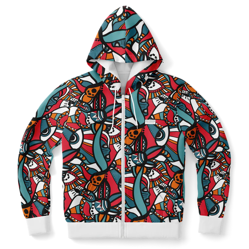 Fashion Zip-Up Hoodie Fire-Zahra