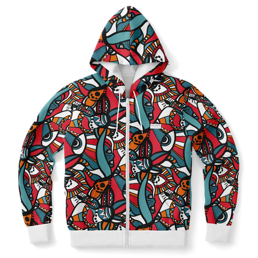 Fashion Zip-Up Hoodie Fire-Zahra