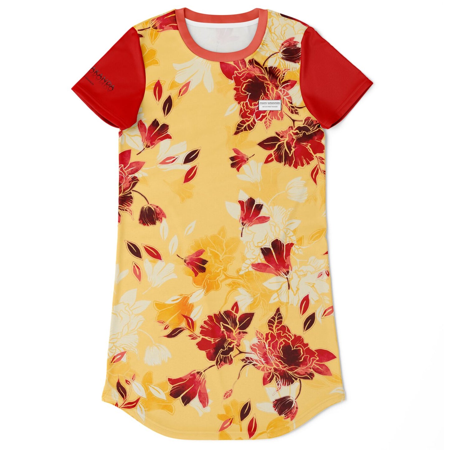 T-Shirt-Dress-Red-Bloom-Timeless-Florals-gang-street-style-fashion 3