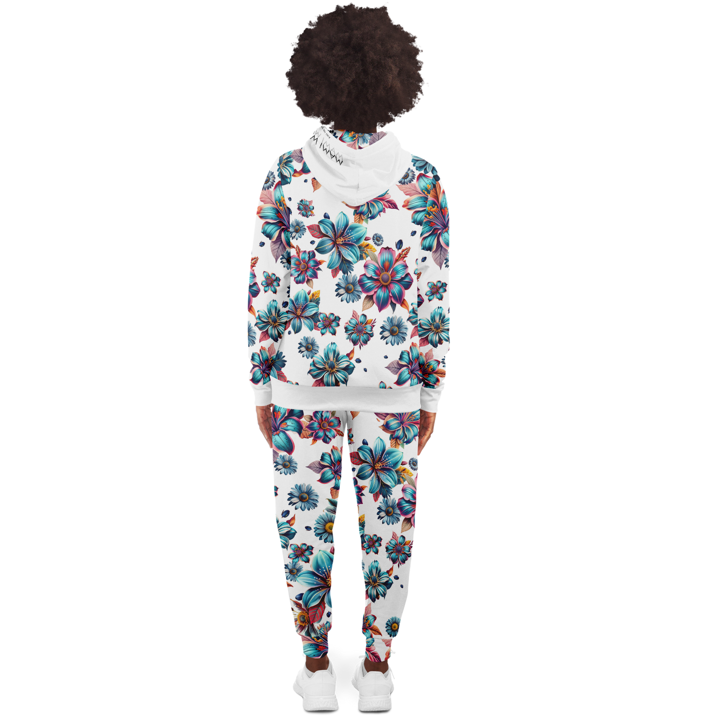 Fashion Ziphoodie & Jogger  Blue lagoon-Timeless Flowers