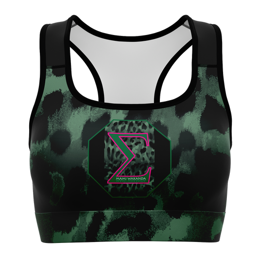 Sports Bra - Wild Anya-Green sigma