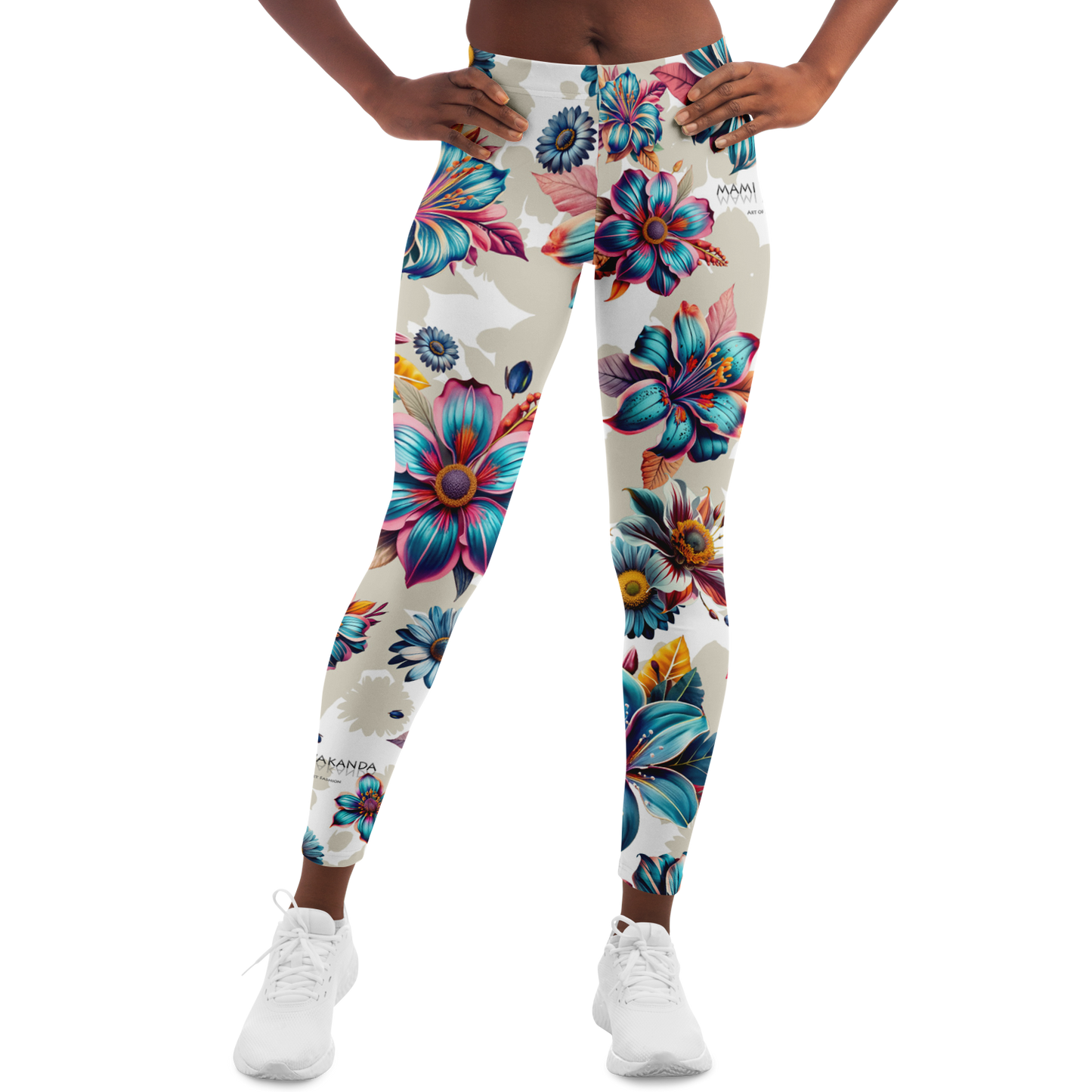 Leggings Blue lagoon-Timeless Florals